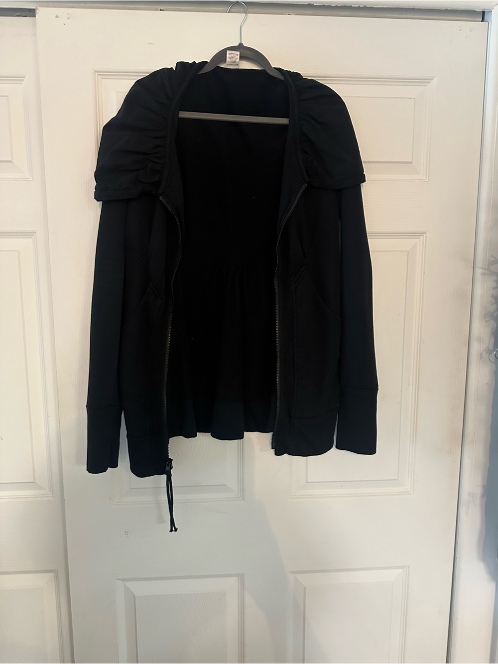 Prairie Underground Black shawl color Zip-Up Hoodie Jacket L NWOT